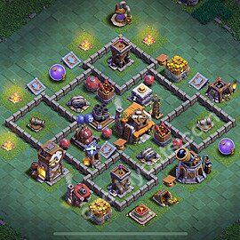 Diseño de aldea 2025 Anti Todo para Taller del Constructor nivel 5 Copiar - COC Base + Enlace - #9