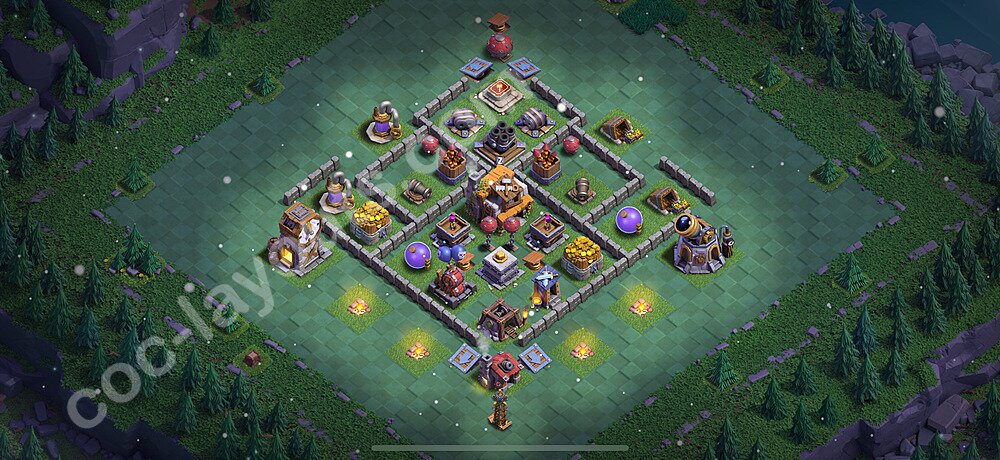 Diseño de aldea 2025 al Maximo para Taller del Constructor nivel 5 Copiar - Full COC Base + Enlace - #12