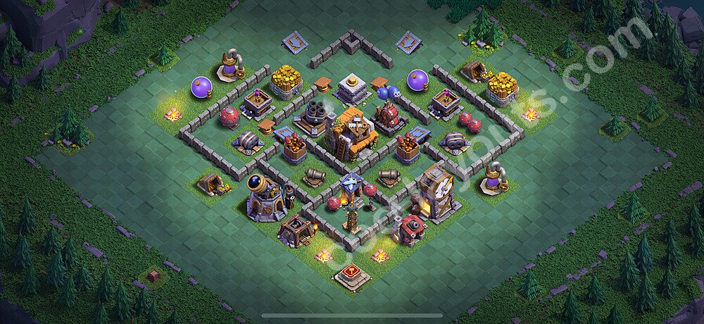 مخطط قاعدة قاعة البناء  2025 - مستوى قاعة البناء 5 - المتغير 18