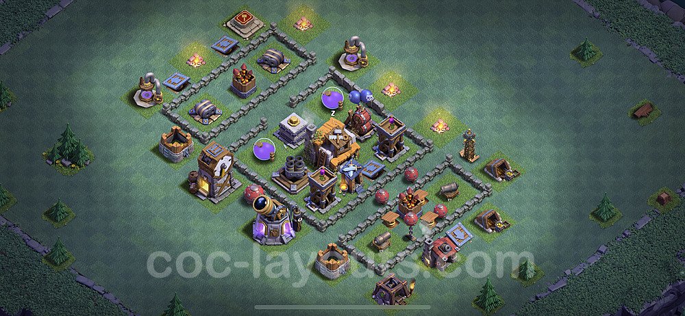 Diseño de aldea con Taller del Constructor nivel 5 Copiar - Perfecta COC Clash of Clans Base + Enlace - (#20)