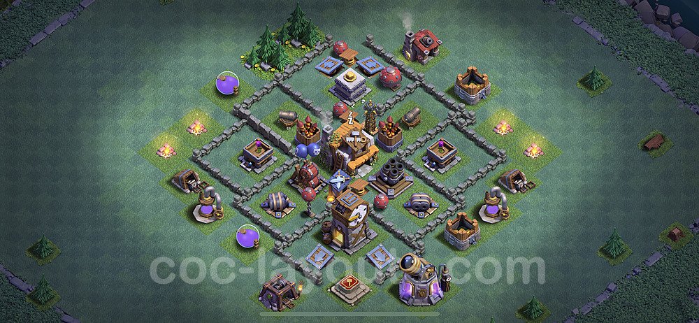 Best Builder Hall Level 5 Anti 2 Stars Base with Link - Copy Design - BH5 - #21