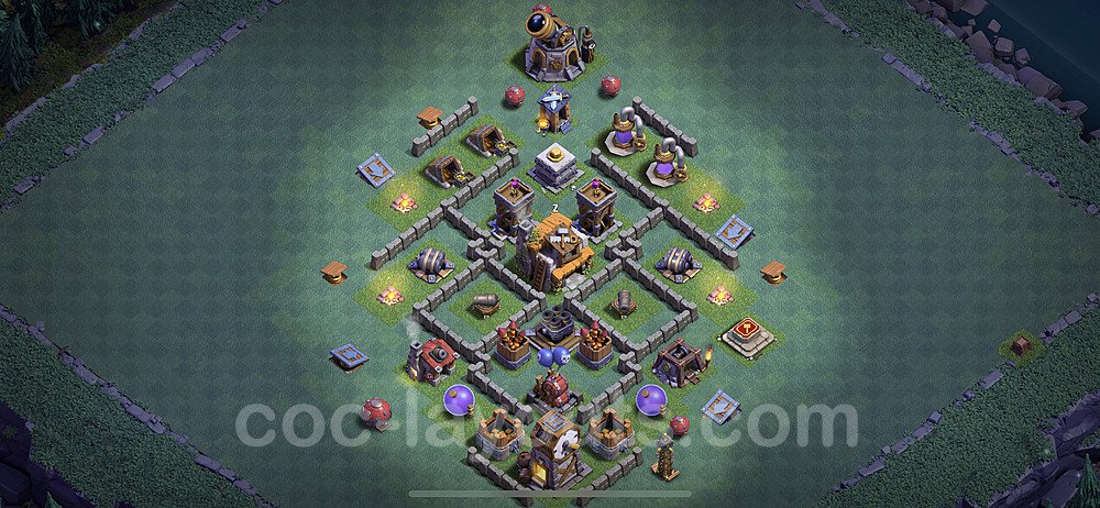 Best Builder Hall Level 5 Max Levels Base with Link - Copy Design - BH5 - #24