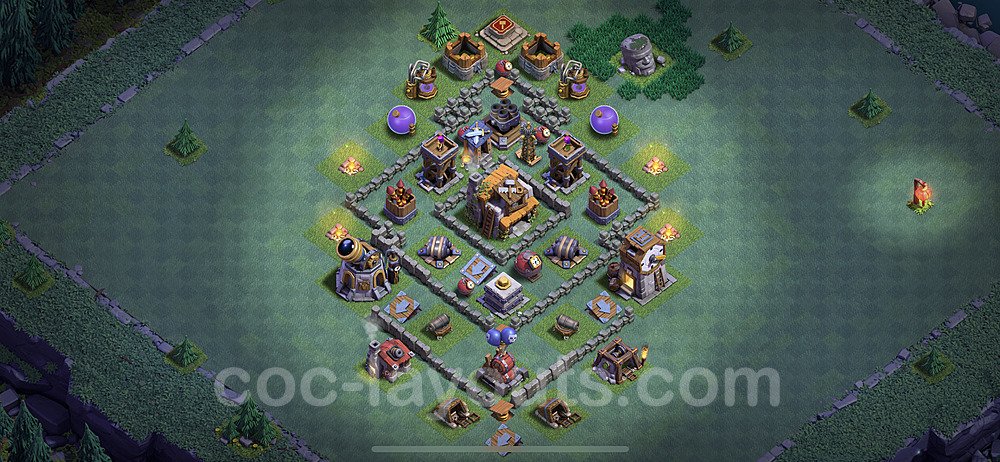 Best Builder Hall Level 5 Anti 3 Stars Base with Link - Copy Design - BH5 - #34