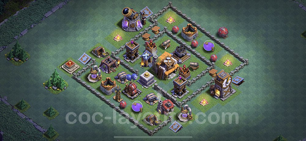 Best Builder Hall Level 5 Anti 2 Stars Base with Link - Copy Design - BH5 - #4