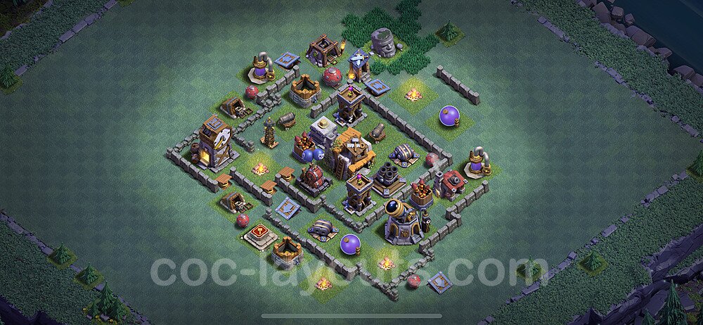 Diseño de aldea con Taller del Constructor nivel 5 Copiar - Perfecta COC Clash of Clans Base + Enlace - (#47)