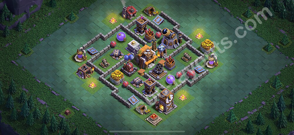 مخطط قاعدة قاعة البناء  2025 - مستوى قاعة البناء 5 - المتغير 51