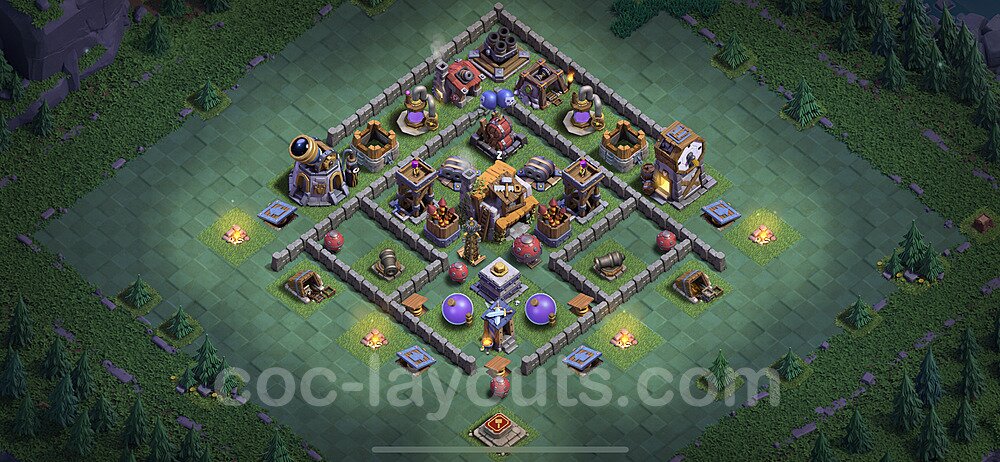 Best Builder Hall Level 5 Anti Everything Base with Link - Copy Design - BH5 - #53