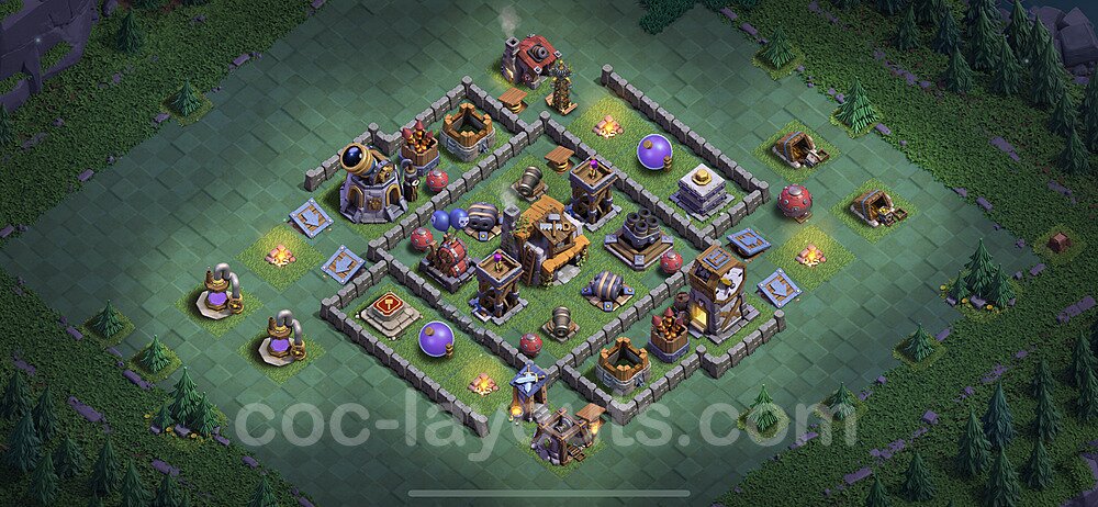 Best Builder Hall Level 5 Anti Everything Base with Link - Copy Design 2021 - BH5 - #54