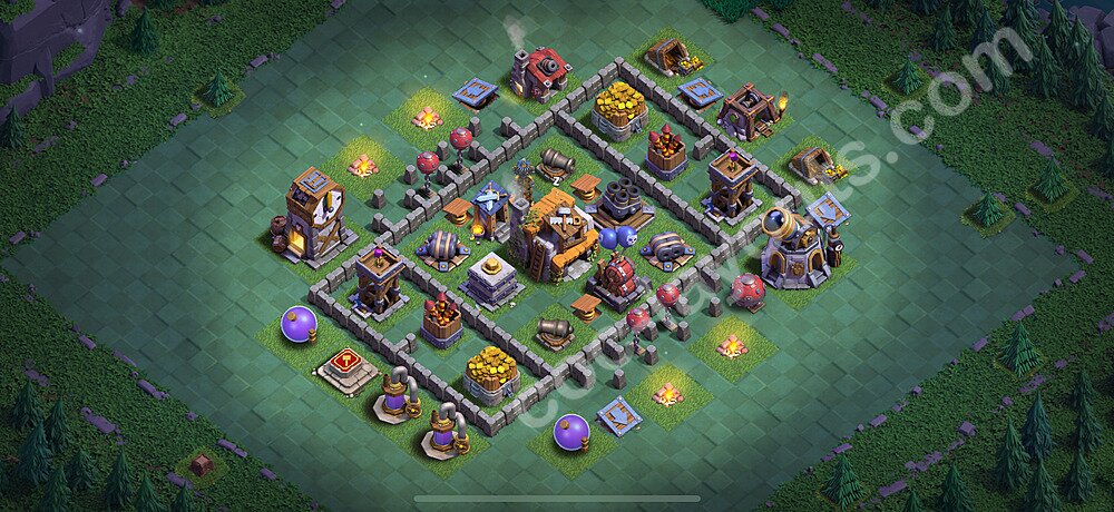 Baza wioska budowniczy 5 z linkiem dla COC Clash of Clans 2025 - BH5 - #59