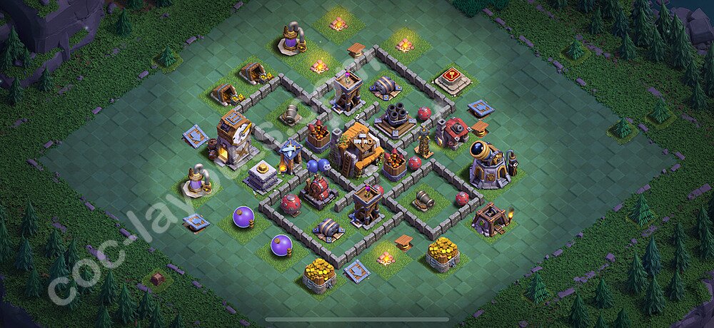 مخطط قاعدة قاعة البناء  2025 - مستوى قاعة البناء 5 - المتغير 60