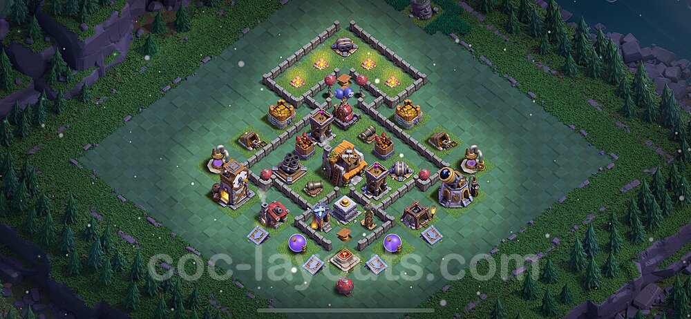 Best Builder Hall Level 5 Anti 2 Stars Base with Link - Copy Design 2022 - BH5 - #61