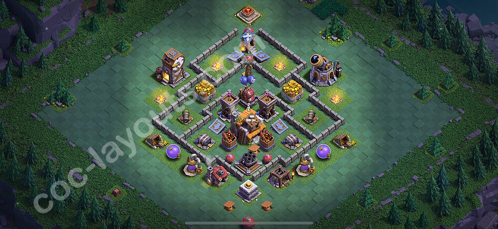 مخطط قاعدة قاعة البناء  2025 - مستوى قاعة البناء 5 - المتغير 63