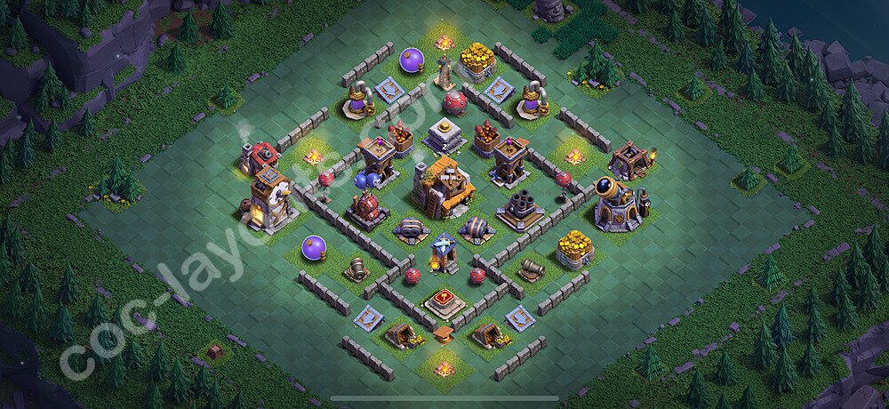 Clash Of Clans Nachtdorf Base 5 Meisterhütte LvL 5 Anti Alles Base + Link / Layout - Nachtdorf COC