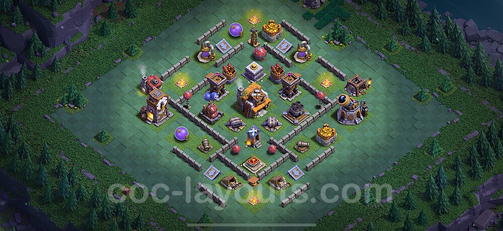 Layout da base Vila do Construtor CV5 com link 2025, #64