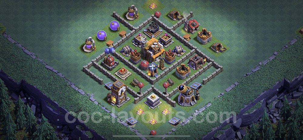 Best Builder Hall Level 5 Max Levels Base with Link - Copy Design - BH5 - #8