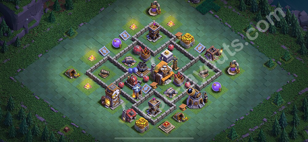 مخطط قاعدة قاعة البناء  2025 - مستوى قاعة البناء 5 - المتغير 9