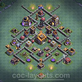 Diseño de aldea con Taller del Constructor nivel 6 Copiar - Perfecta COC Clash of Clans Base + Enlace - (#20)