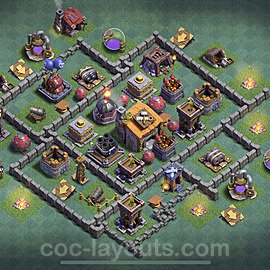 Best Builder Hall Level 6 Anti 2 Stars Base with Link - Copy Design - BH6 - #21