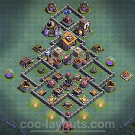 Diseño de aldea con Taller del Constructor nivel 6 Copiar - Perfecta COC Clash of Clans Base + Enlace - (#25)