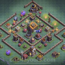 Best Builder Hall Level 6 Anti 3 Stars Base with Link - Copy Design 2021 - BH6 - #31