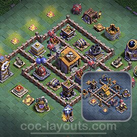Best Builder Hall Level 6 Anti Everything Base with Link - Copy Design 2022 - BH6 - #33
