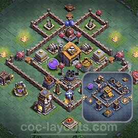 Best Builder Hall Level 6 Anti 3 Stars Base with Link - Copy Design 2023 - BH6 - #39