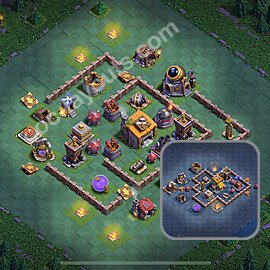 Diseño de aldea 2026 Anti 3 Estrellas para Taller del Constructor nivel 6 Copiar - COC Base + Enlace - #40