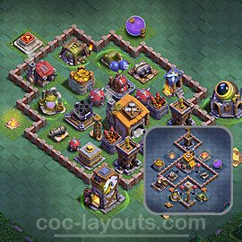 Best Builder Hall Level 6 Max Levels Base with Link - Copy Design 2025 - BH6 - #42