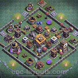 Best Builder Hall Level 6 Anti 2 Stars Base with Link - Copy Design - BH6 - #5