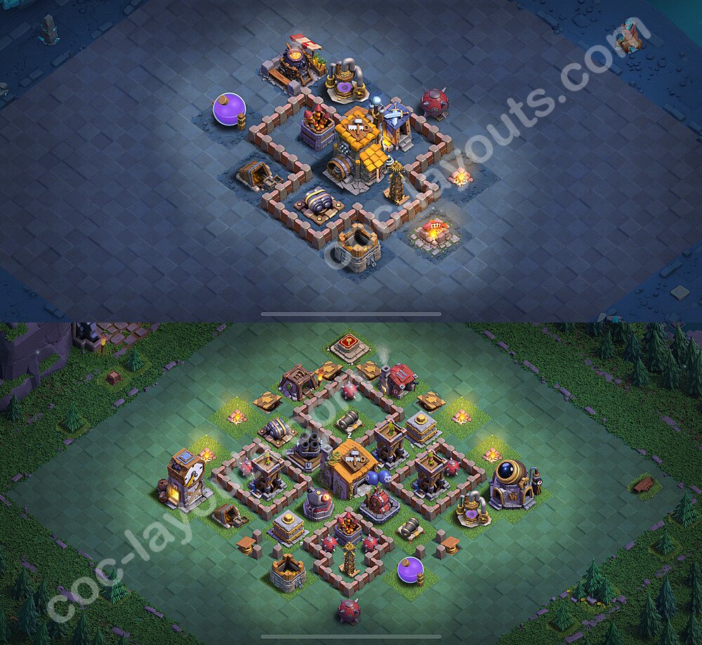 Layout da base Vila do Construtor CV6 com link 2026, #38