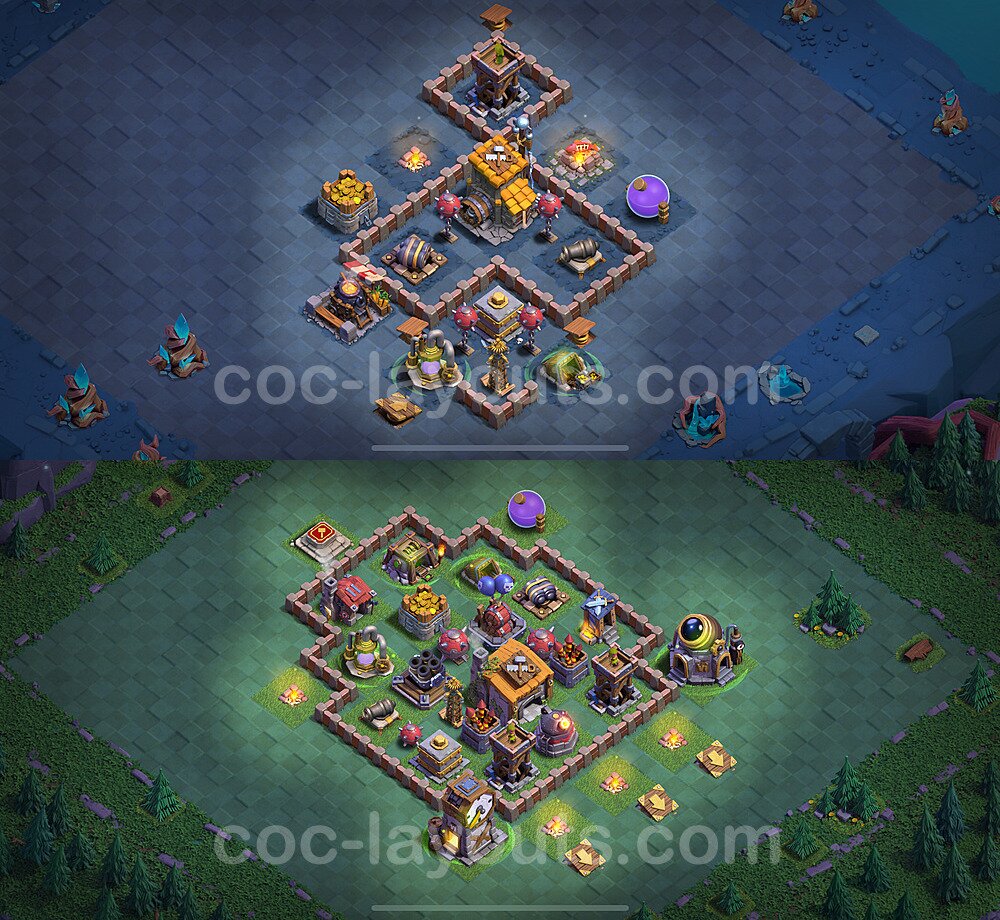 Best Builder Hall Level 6 Max Levels Base with Link - Copy Design 2025 - BH6 - #42
