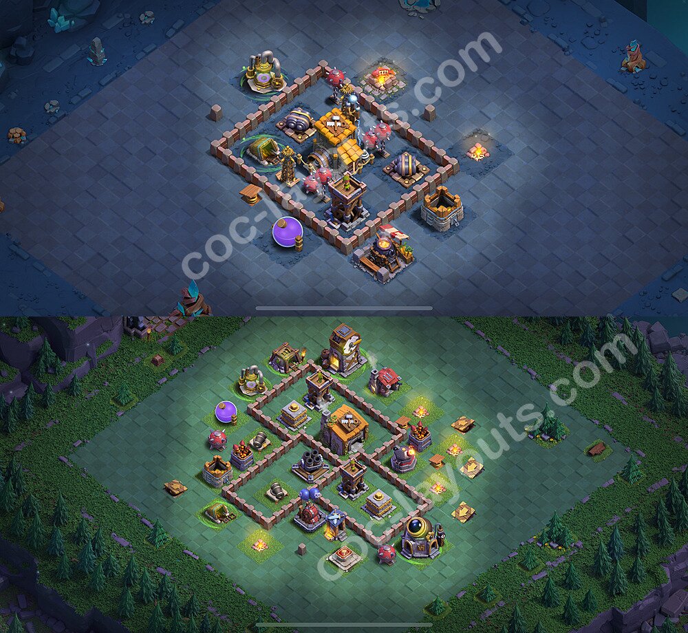 Gute Anti Alles Base Layout Meisterhütte Level 6 + Link - BH6 / MH6 Nachtdorf - COC Clash of Clans 2025 - #45