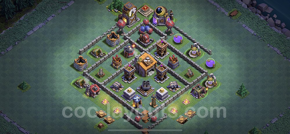 Best Builder Hall Level 6 Anti Everything Base with Link - Copy Design - BH6 - #9