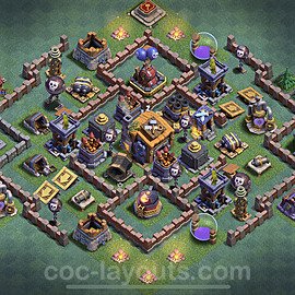 Best Builder Hall Level 7 Anti 3 Stars Base with Link - Copy Design - BH7 - #15