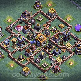 Best Builder Hall Level 7 Anti 2 Stars Base with Link - Copy Design - BH7 - #21