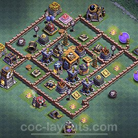 Best Builder Hall Level 7 Anti 2 Stars Base with Link - Copy Design - BH7 - #24
