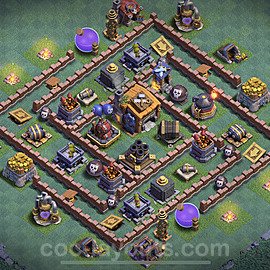 Best Builder Hall Level 7 Max Levels Base with Link - Copy Design - BH7 - #31
