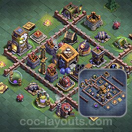 Best Builder Hall Level 7 Max Levels Base with Link - Copy Design 2023 - BH7 - #36
