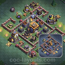 Best Builder Hall Level 7 Anti 3 Stars Base with Link - Copy Design 2023 - BH7 - #37