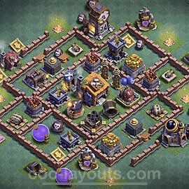 Best Builder Hall Level 7 Anti 2 Stars Base with Link - Copy Design - BH7 - #40