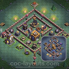 Best Builder Hall Level 7 Anti 3 Stars Base with Link - Copy Design 2023 - BH7 - #41