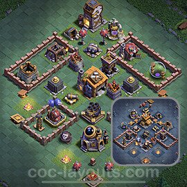 Diseño de aldea con Taller del Constructor nivel 7 Copiar - Perfecta COC Clash of Clans 2022 Base + Enlace - (#45)