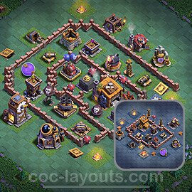 Best Builder Hall Level 7 Anti Everything Base with Link - Copy Design 2024 - BH7 - #53