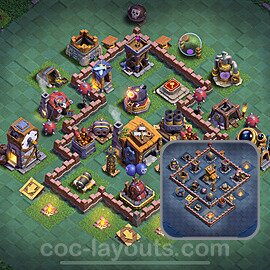 Best Builder Hall Level 7 Anti Everything Base with Link - Copy Design 2024 - BH7 - #54