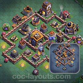 Best Builder Hall Level 7 Anti 2 Stars Base with Link - Copy Design 2024 - BH7 - #55