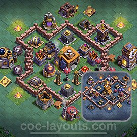 Best Builder Hall Level 7 Anti Everything Base with Link - Copy Design 2024 - BH7 - #57