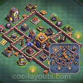 Best Builder Hall Level 7 Anti Everything Base with Link - Copy Design 2024 - BH7 - #60