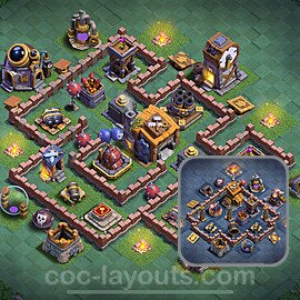 Best Builder Hall Level 7 Anti 3 Stars Base with Link - Copy Design 2024 - BH7 - #61