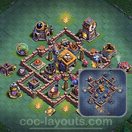 Best Builder Hall Level 7 Anti 2 Stars Base with Link - Copy Design 2024 - BH7 - #65