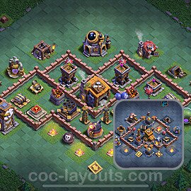 Best Builder Hall Level 7 Anti Everything Base with Link - Copy Design 2024 - BH7 - #66